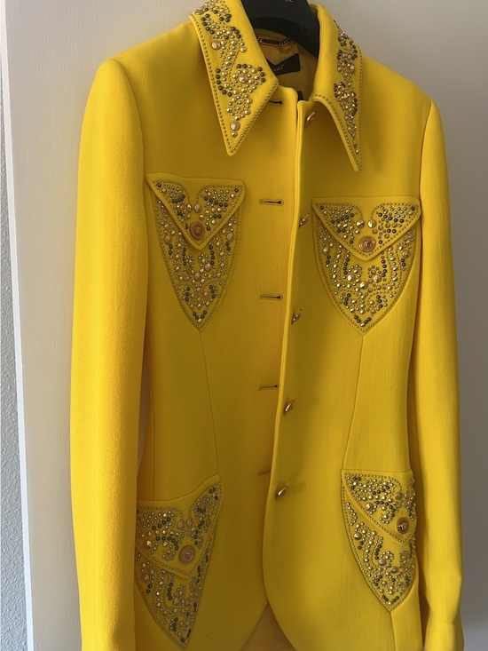 Versace Jackets & Blazers - Versace women’s informal jacket responsible lightweight daffodil
